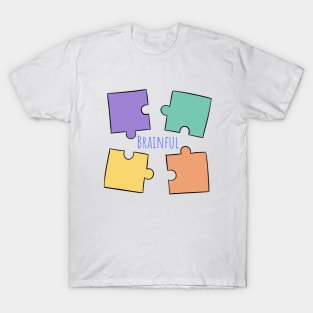 Brainful Colorful Puzzle Pieces T-Shirt